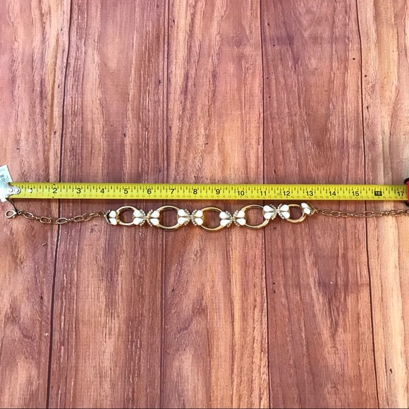 NWT Talbots Gold Butterfly Cabochon Necklace - Picture 6 of 7